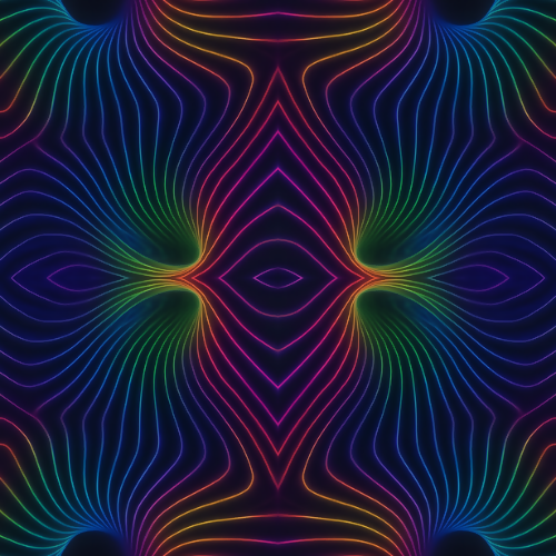 Sci-Fi Pattern - Wavy Neon Space Warp - Digital File Digital My Custom Designs PDF PRINT - RGB