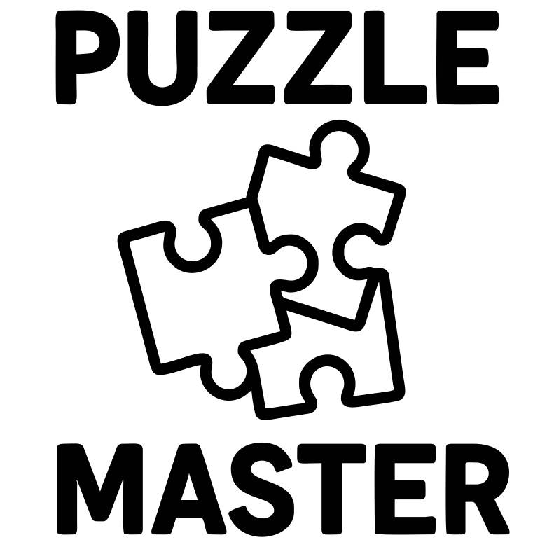 Funny Puzzle Master - Digital File - XCS Friendly Tumbler My Custom Designs PNG