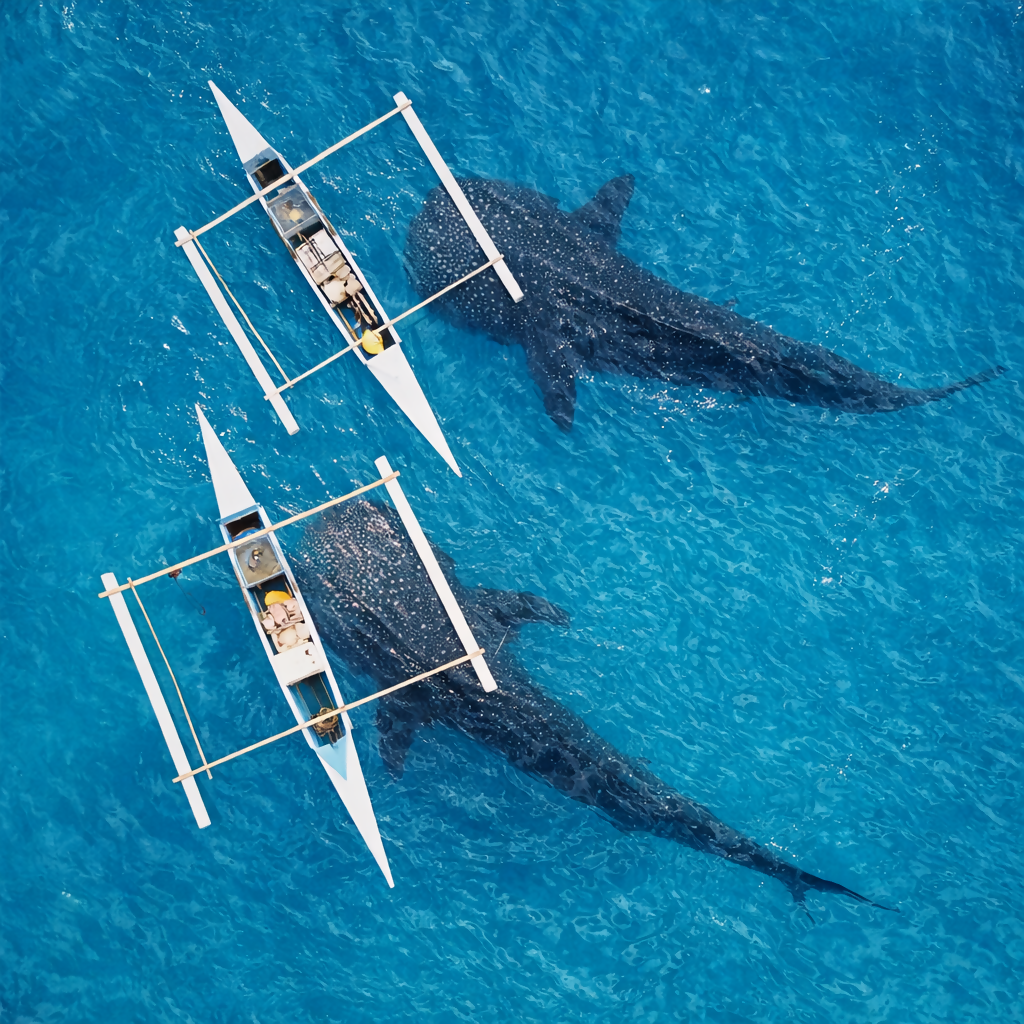 Whale Shark Watching in Oslob - Cebu Philippines - Asia - Rendered - Digital File Digital My Custom Designs PDF