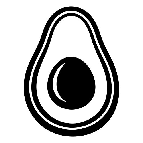 Avocado Outline - Digital File - XCS Friendly Digital My Custom Designs PDF