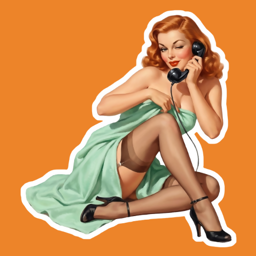 Pin Up Girl 16 - Stickers - Digital File Digital My Custom Designs PNG