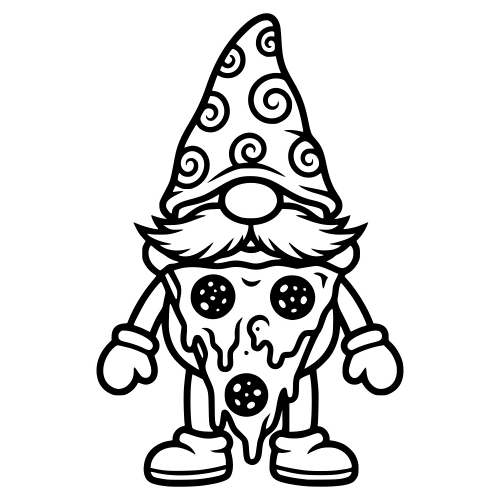 Pizza Gnome - Digital File - XCS Friendly Digital My Custom Designs PDF