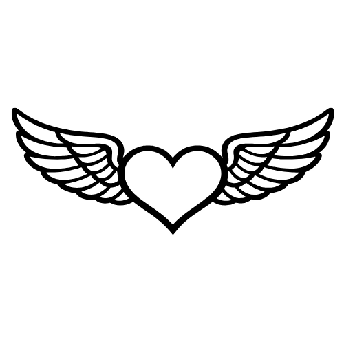 Heart with Wings - Digital File - XCS Friendly Digital My Custom Designs PDF