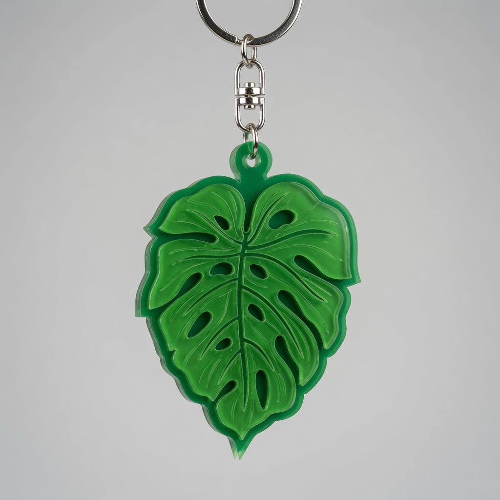 Plant Leaf Keychain 2 Layer Design - Digital File - SVG - Layered Designs