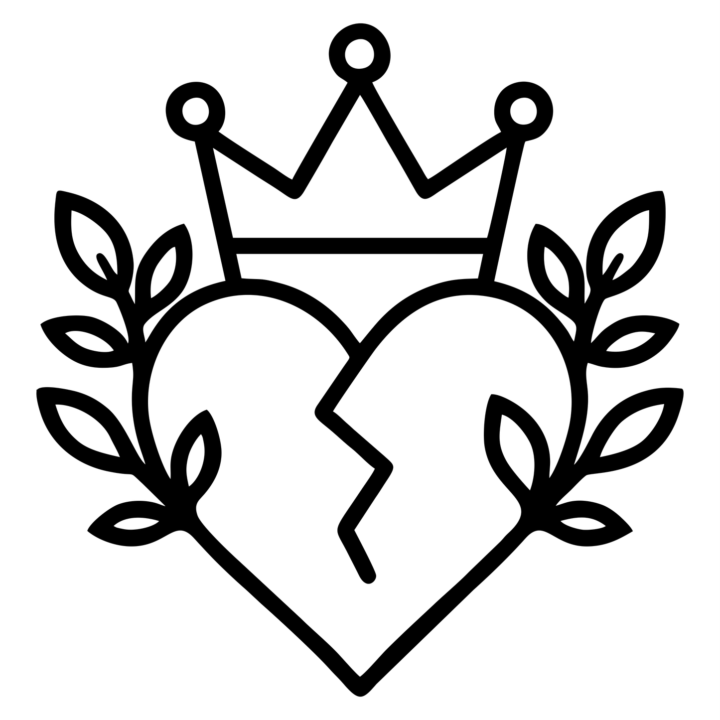 Healing Heart Crown - Digital File - XCS Friendly Digital My Custom Designs PNG