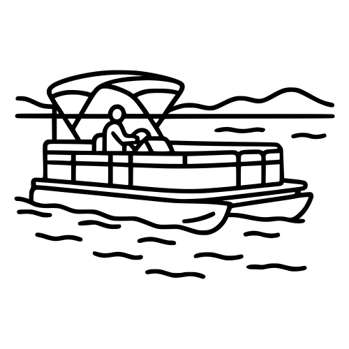Pontoon Boat on Lake - Digital File - XCS Friendly Digital My Custom Designs PDF
