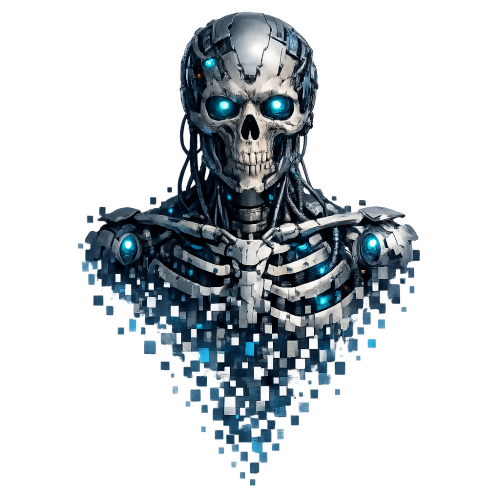 Pop Culture & Fandom - Cybernetic Skeleton - T Shirt Design - Digital File Digital My Custom Designs 300 DPI PNG