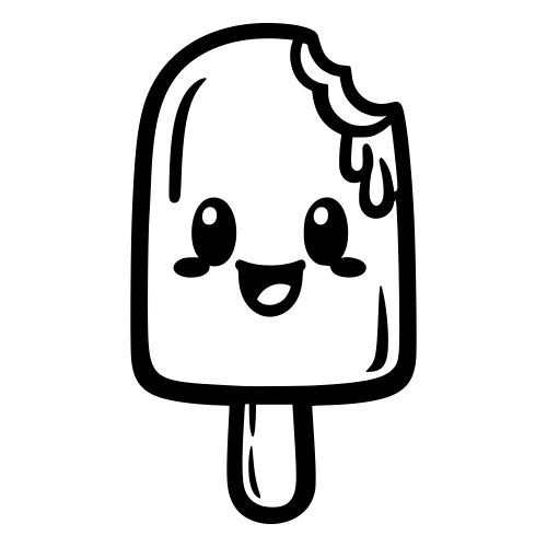 Popsicle with Happy Face - Digital File - XCS Friendly Digital My Custom Designs PDF