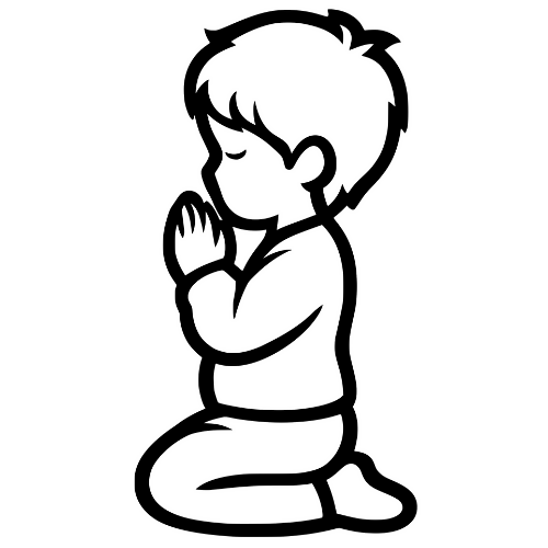 Praying Child Silhouette - Digital File - XCS Friendly Digital My Custom Designs PDF