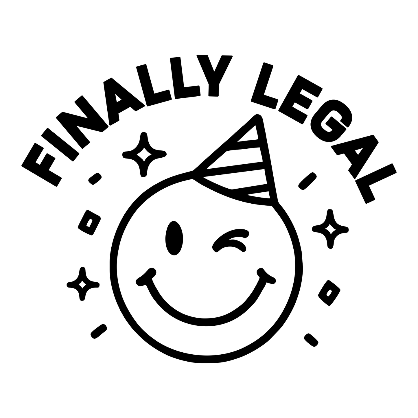 Funny Finally Legal - Digital File - XCS Friendly Tumbler My Custom Designs PNG