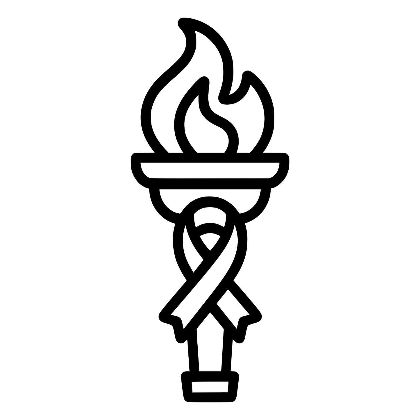 Awareness Torch Sketch - Digital File - XCS Friendly Digital My Custom Designs PNG