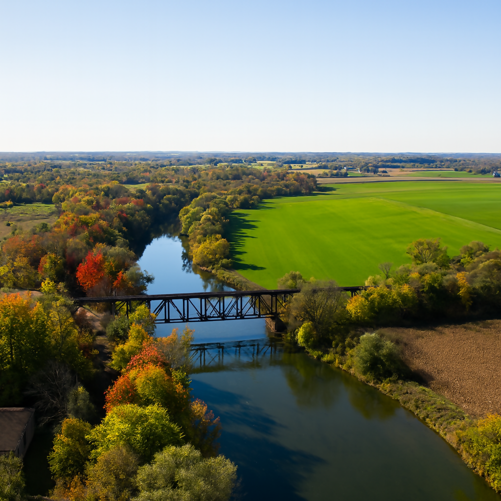 St. Jacobs Railway Bridge - Conestogo River - Ontario Canada - Rendered - Digital File Digital My Custom Designs PDF