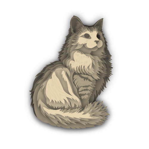 Cat Looking Back 6 Layers - Laser Friendly - Digital File Layered Designs My Custom Designs SVG