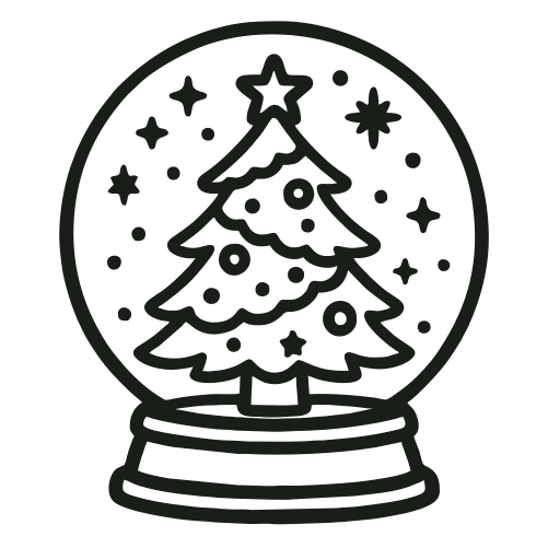 Tree Snow Globe - Digital File - XCS Friendly Digital My Custom Designs PDF