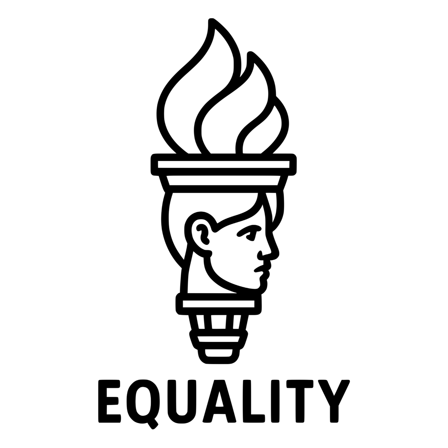 Equality Torch Design - Digital File - XCS Friendly Digital My Custom Designs PNG