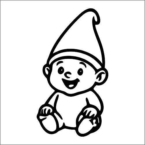 Cartoon Baby Gnome - Digital File - XCS Friendly Tumbler My Custom Designs PNG