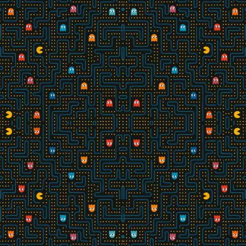Gaming and Pop Culture - Infinite Pac-Man Maze - Pattern - Digital File Digital My Custom Designs PDF