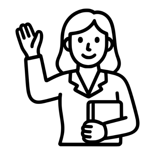 Teacher With Raised Hand - Digital File - XCS Friendly Tumbler My Custom Designs PNG