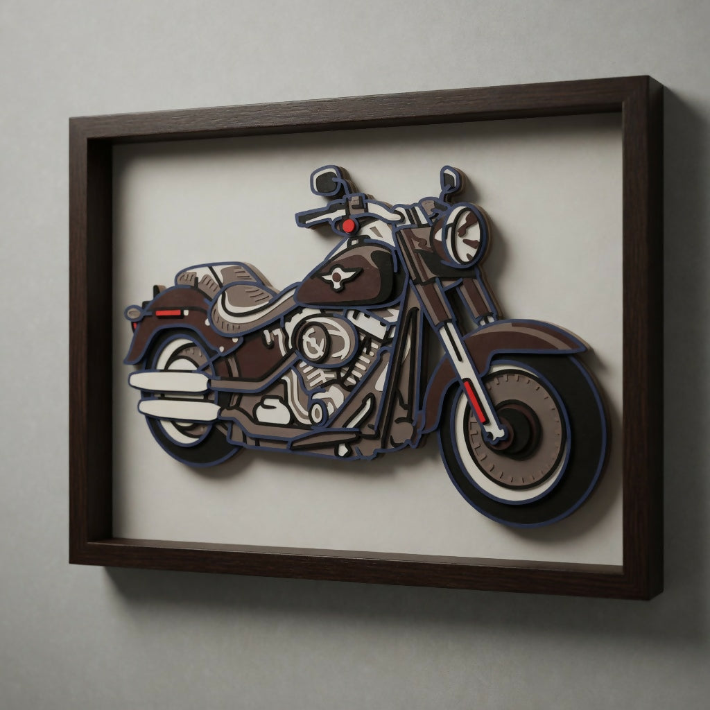 Motorcycle - Layered Line Designs - Vehicle - Nature - Digital File Digital My Custom Designs