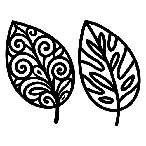 Leaves cutout design - Digital File - XCS Friendly Digital My Custom Designs PDF