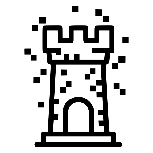 Castle Tower Pixel Art - Digital File - XCS Friendly Digital My Custom Designs PDF