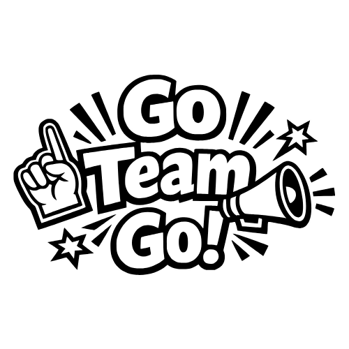 'Go Team Go!' - Vector Graphics - Digital File Digital My Custom Designs PDF