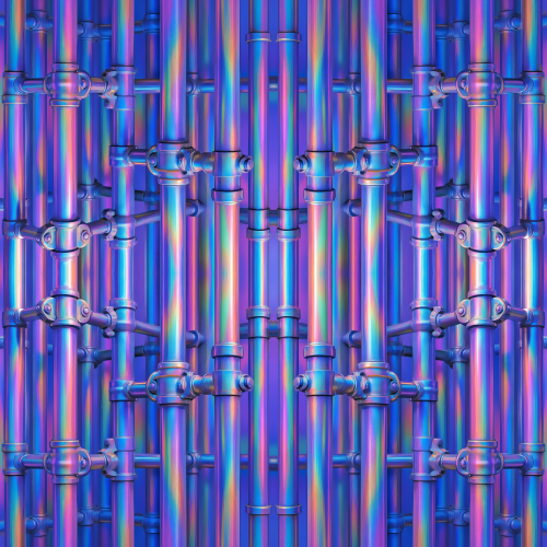 Industrial and Urban - Colorful Scaffolding Poles In Holographic Tones - Pattern - Digital File Digital My Custom Designs PDF