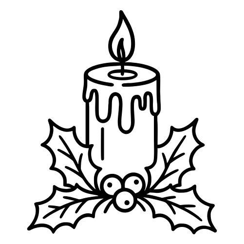 Christmas Candle with Drip Wax - Digital File - XCS Friendly Digital My Custom Designs PDF