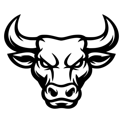 Bull Head Design - Vector Graphics - Digital File Digital My Custom Designs PDF