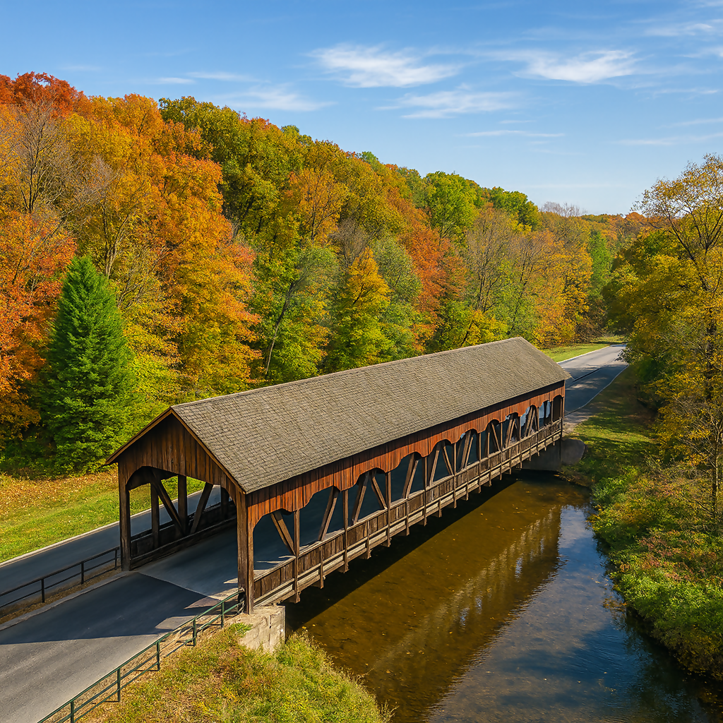 Mohican Covered Bridge - Mohican State Park-Ohio United States - Rendered - Digital File Digital My Custom Designs PDF