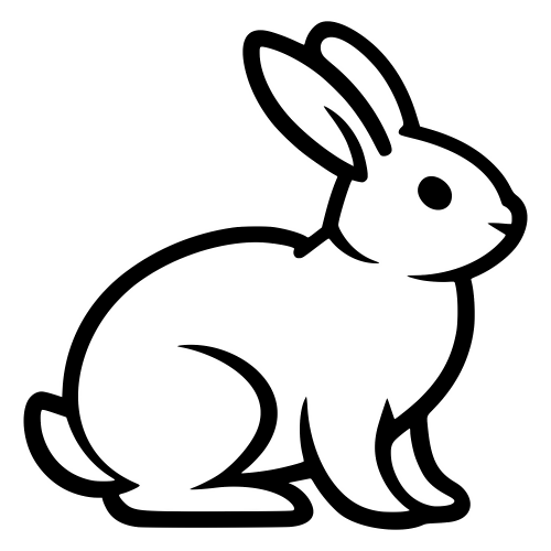 Rabbit Outline - Digital File - XCS Friendly Digital My Custom Designs PDF