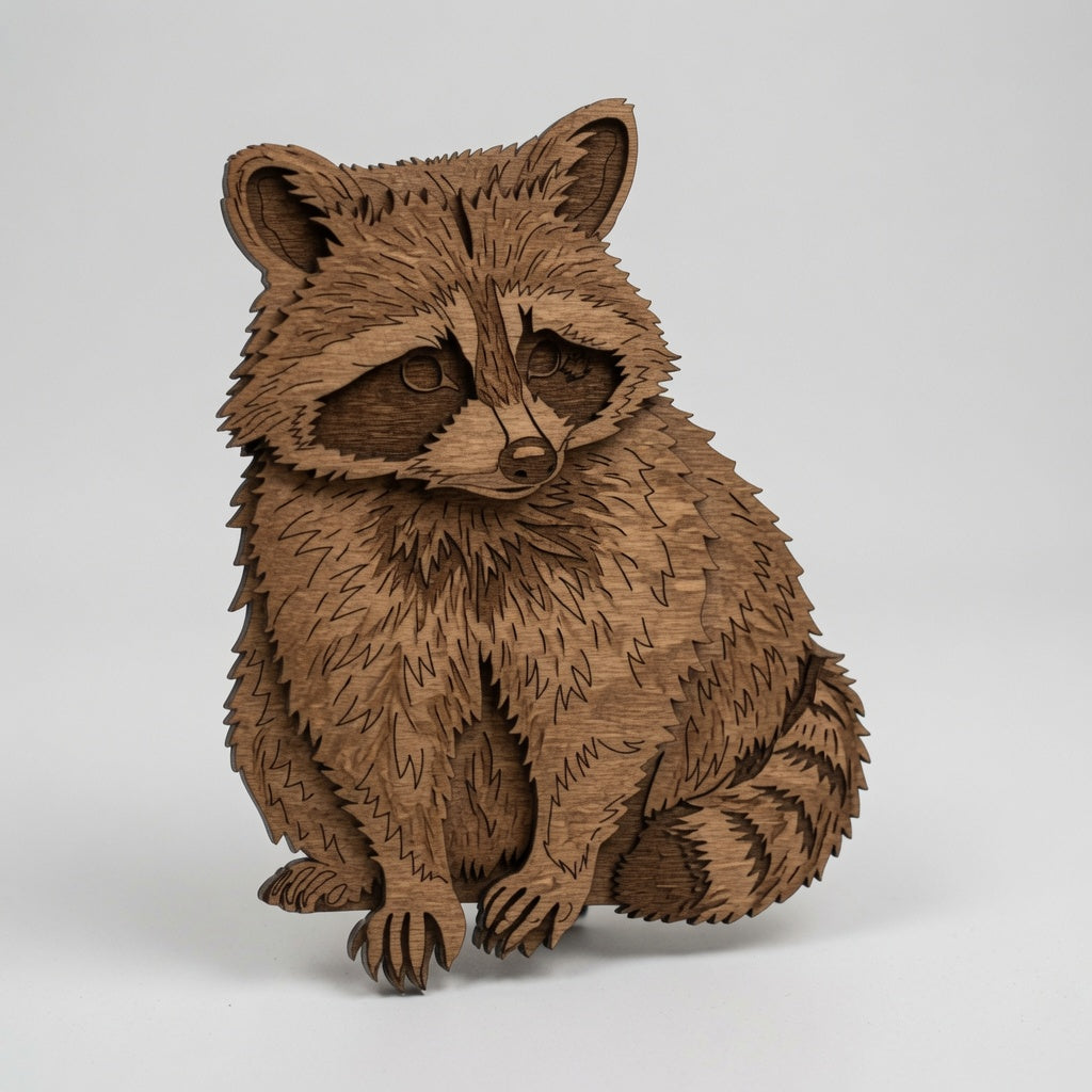 Raccoon - Layered Animal Designs - Digital File - SVG - Digital
