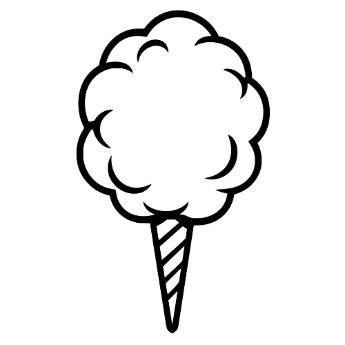 Cotton Candy Sketch - Digital File - XCS Friendly Digital My Custom Designs PDF