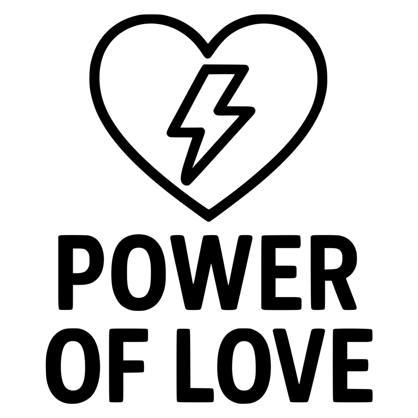 Power Of Love Text - Digital File - XCS Friendly Digital My Custom Designs PNG