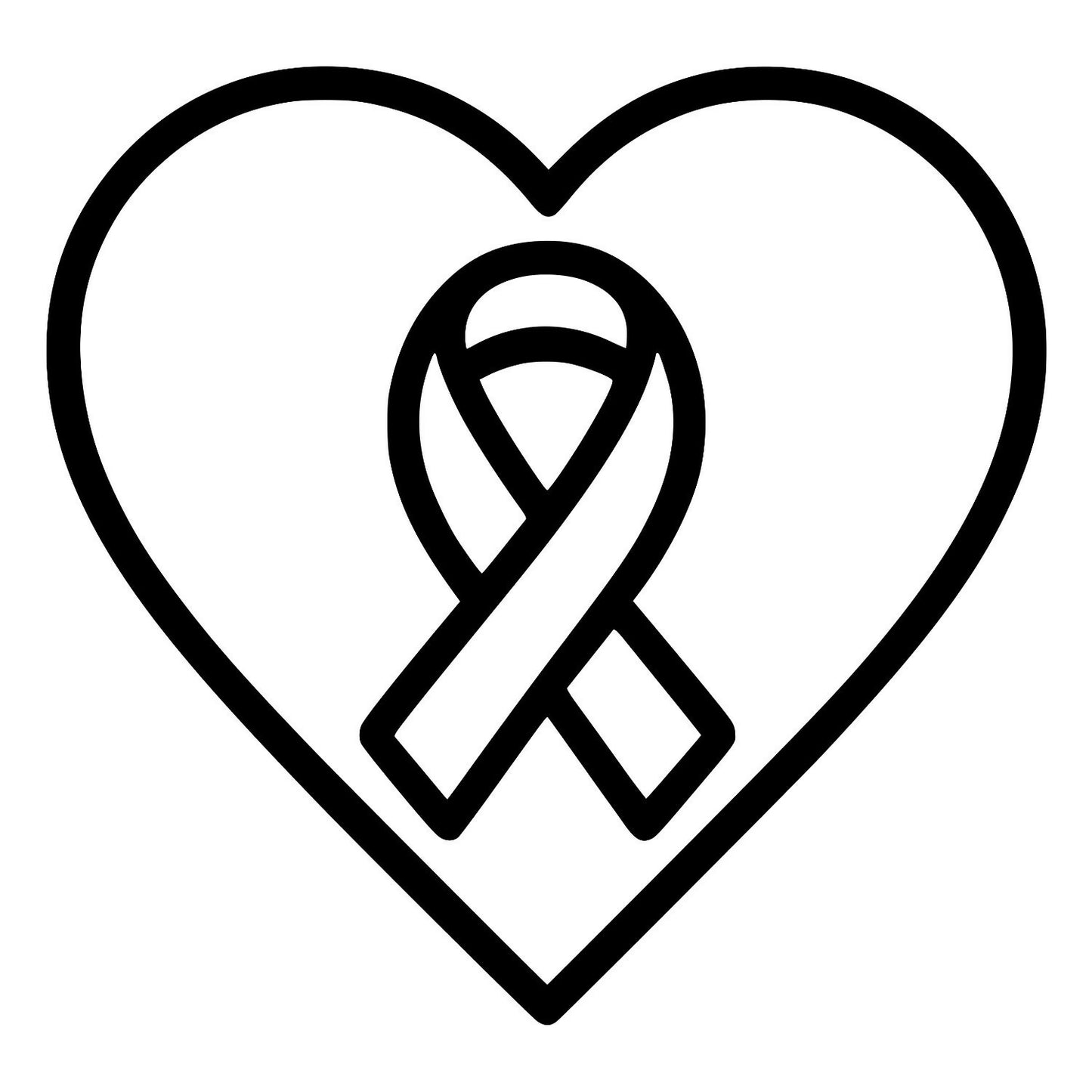 Awareness Heart Outline - Digital File - XCS Friendly Digital My Custom Designs PNG