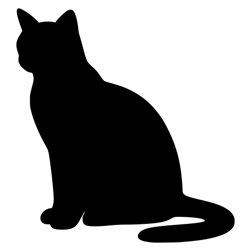 Russian Blue Cat Silhouette - Digital File - XCS Friendly Digital My Custom Designs PDF
