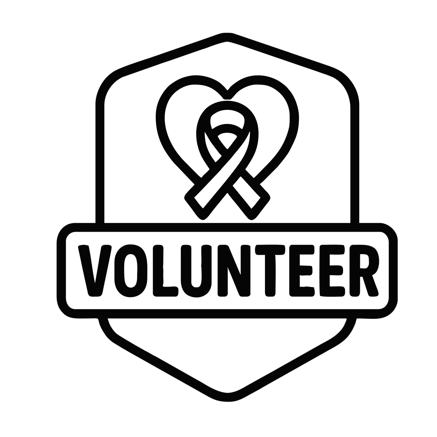 Awareness Volunteer Outline - Digital File - XCS Friendly Digital My Custom Designs PNG