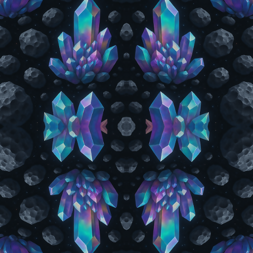 Sci-Fi Pattern - Diamond Space Rocks - Digital File Digital My Custom Designs PDF PRINT - RGB