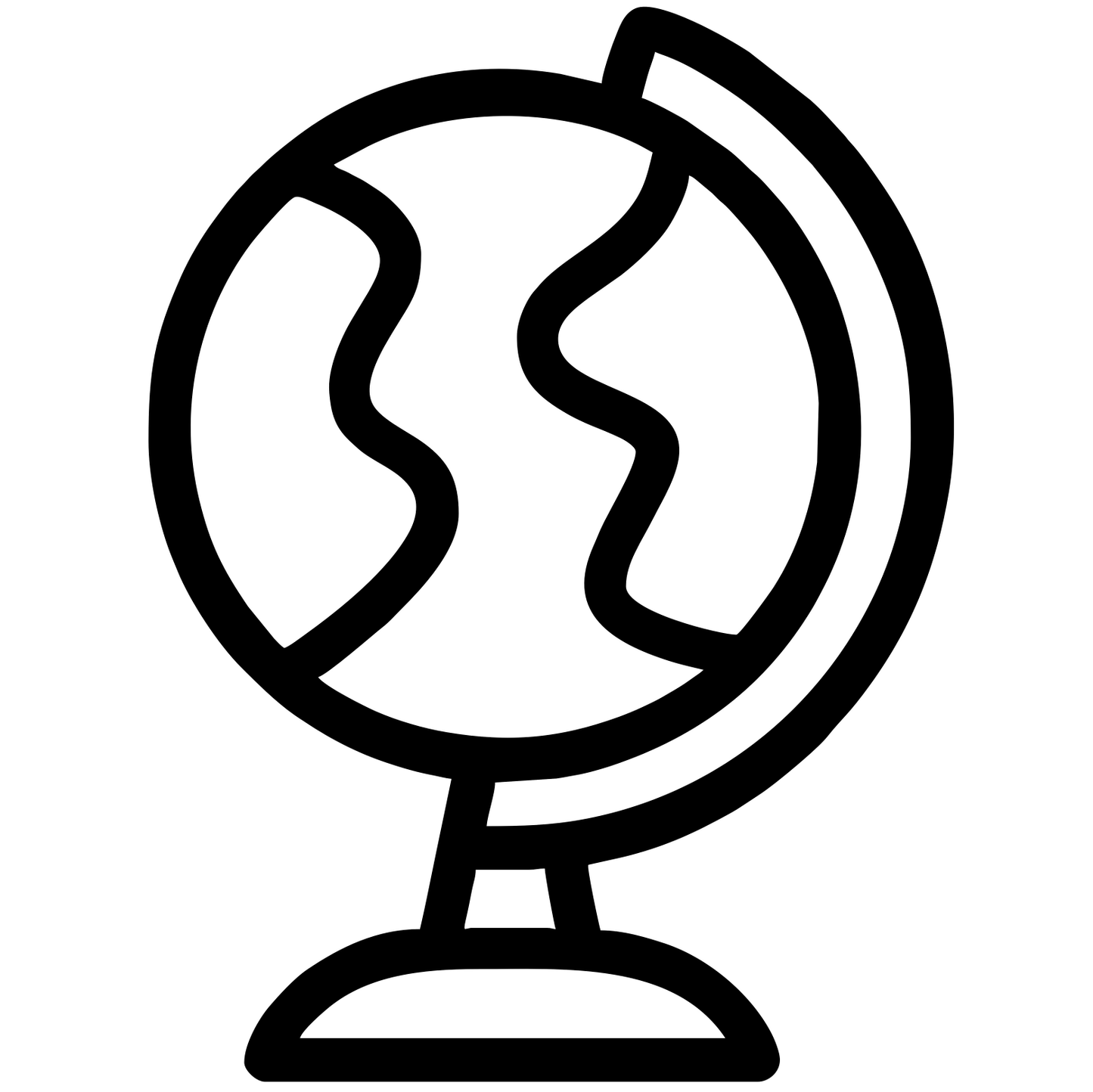 Globe Outline - Digital File - XCS Friendly Tumbler My Custom Designs PNG