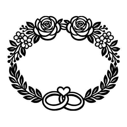Wedding Wreath Design - Digital File - XCS Friendly Digital My Custom Designs PDF