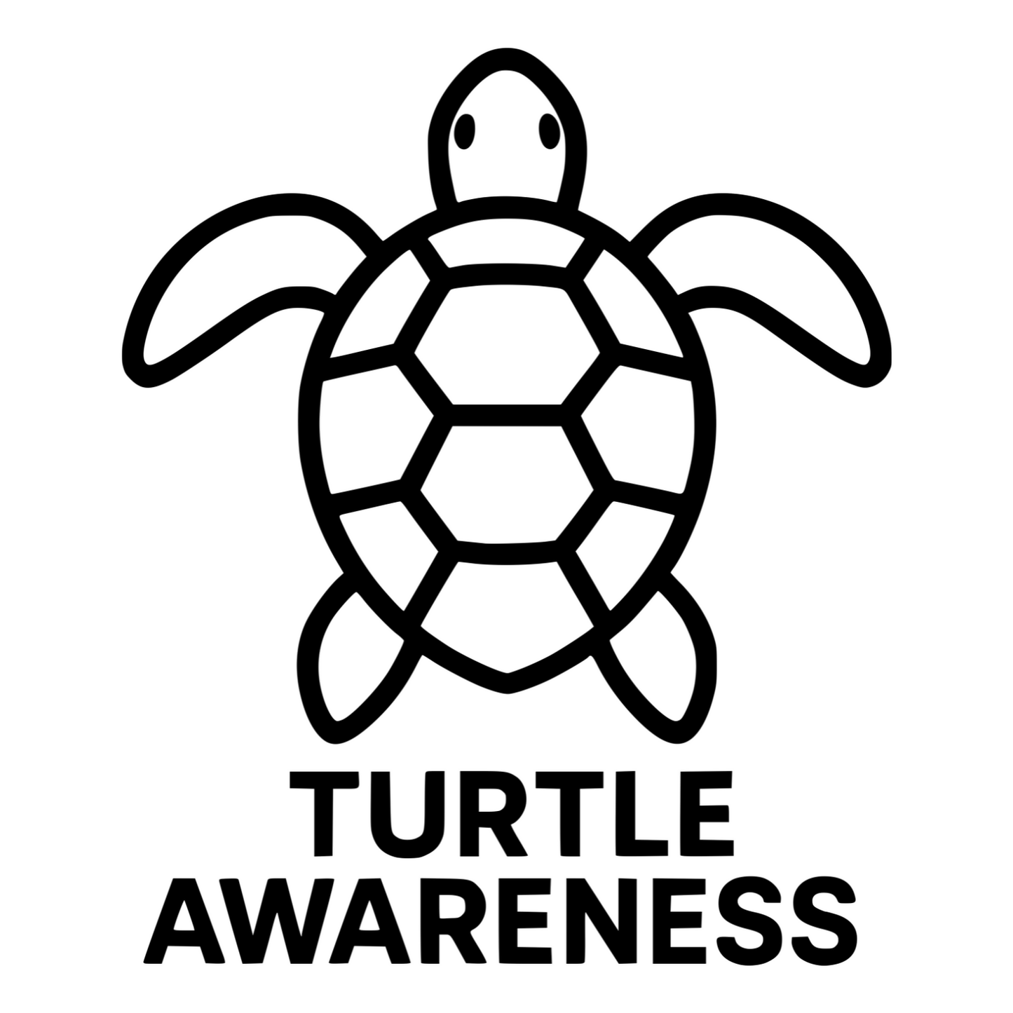 Turtle Awareness Outline - Digital File - XCS Friendly Digital My Custom Designs PNG