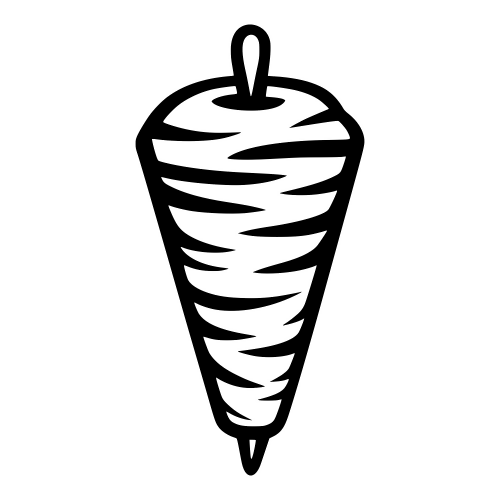 Shawarma Cone Sketch - Digital File - XCS Friendly Digital My Custom Designs PDF