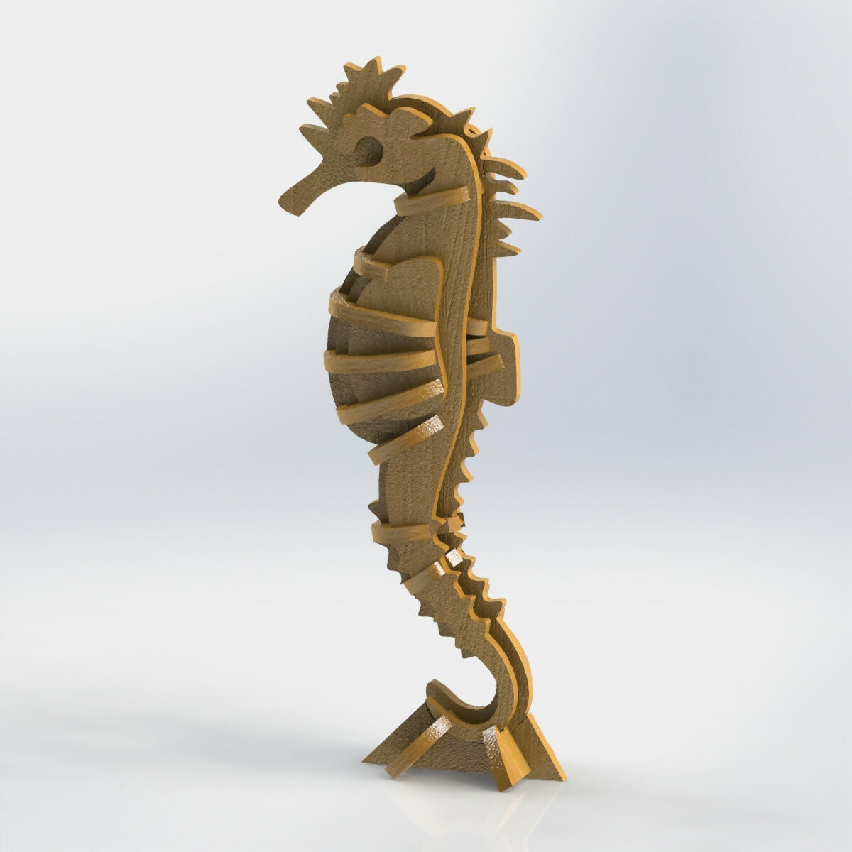 Seahorse - 3D Puzzle Project - Laser Cut Zip File - Digital File Digital My Custom Designs