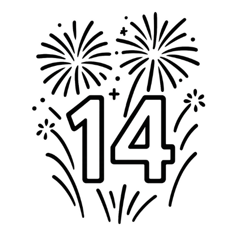 Birthday Fireworks Sketch - Digital File - XCS Friendly Tumbler My Custom Designs PNG