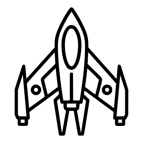 Space Shooter Ship - Digital File - XCS Friendly Digital My Custom Designs PDF