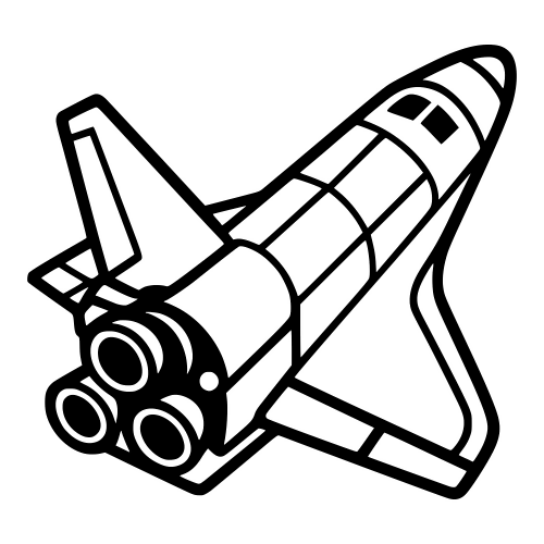 Space Shuttle Sketch - Digital File - XCS Friendly Digital My Custom Designs PDF