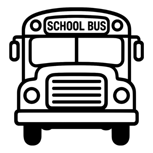 School Bus Front View - Digital File - XCS Friendly Tumbler My Custom Designs PNG