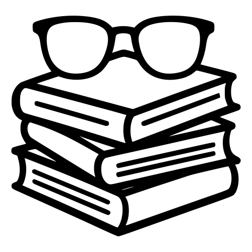 Stack of Books with Glasses - Digital File - XCS Friendly Digital My Custom Designs PDF