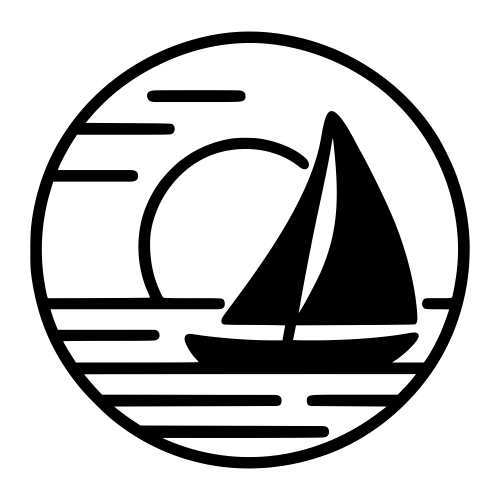 Sunset with Sailboat Silhouette - Digital File - XCS Friendly Digital My Custom Designs PDF