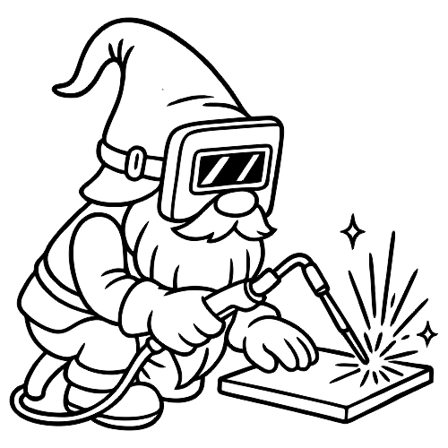 Cartoon Welding Gnome - Digital File - XCS Friendly Digital My Custom Designs PDF